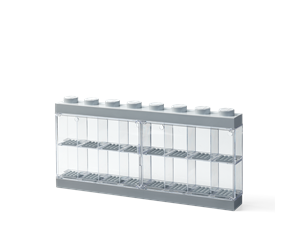 Barnerom - LEGO minifigur display case för 16 minifigurer, grå - 40660006