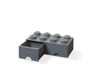 Barnerom - LEGO Brick Drawer 8, mørke grå - 40061754