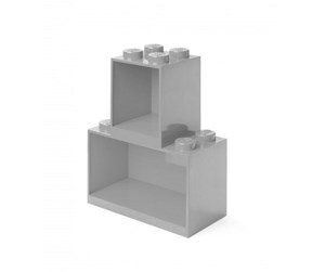 Barnerom - LEGO BRICK SHELF SET - GREY - 41171740