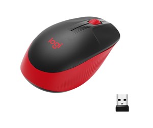 Mus - Logitech M190 Full-size Wireless Optical PC Mouse - Red - Mus - Optisk - 3 knapper - Rød - 910-005908