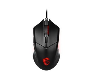 Mus - MSI Maus Clutch GM08 Gaming Maus Black USB - Mus - Optisk - 6 - Svart - S12-0401800-CLA