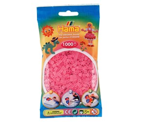 Kreative leker - Hama Ironing beads-pink-transparent (072) 1000pcs - 207-72