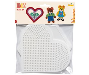 Kreative leker - Hama Ironing beads Pegboards-heart and Hexagon Large - 4454