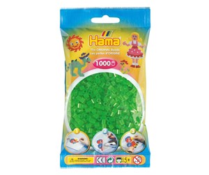 Kreative leker - Hama Ironing beads-Green Neon (037) 1000pcs. - 207-37