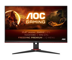 Skjerm - 24" AOC 24G2ZE/BK - 1920x1080 - 240Hz - IPS - 24G2ZE/BK