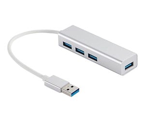 USB-hub - Sandberg Saver USB-hub - 4 porter - Sølv - 333-88