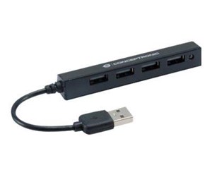 USB-hub - Conceptronics HUBBIES HUBBIES05B USB-hub - 4 porter - Svart - HUBBIES05B