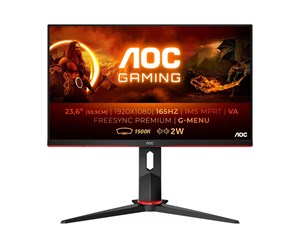 Skjerm - 24" AOC 1920x1080 - 165Hz - VA - Curved - C24G2AE/BK/EUR