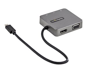 Dokkingstasjon - StarTech.com USB-C Multiport Adapter - USB 3.1 Gen 2 Type-C Mini Dock - USB-C to 4K HDMI or 1080p VGA - 10Gbps USB-A & USB-C Ethernet - docking station - VGA HDMI - DKT31CHVL