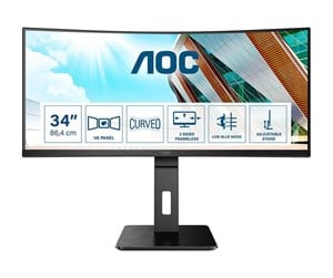 Skjerm - 34" AOC CU34P2A - 3440x1440 - 100Hz - VA - USB HUB - CU34P2A