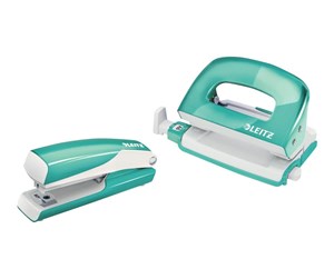 Hullemaskin & Stiftemaskin - Leitz Stift- & Hullesett Mini  WOW Isblå - 55612051