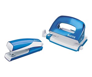 Hullemaskin & Stiftemaskin - Leitz Stift- & Hullesett Mini  WOW Blå - 55612036