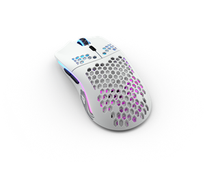 Mus - Glorious Model O Wireless - Matte White - Gaming mus - Optisk - 6 - Hvit med RGB lys - GLO-MS-OW-MW