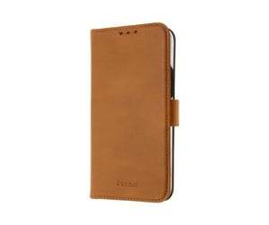 Mobil - Deksel og etui - Insmat PREMIUM FLIPCASE IPHONE 12 PRO BROWN - 650-2896