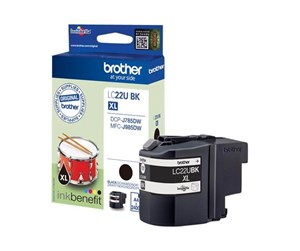 Printertilbehør blekk/toner - Brother LC 22UBK - Black Ink - Blekkpatron Svart - LC22UBKBP