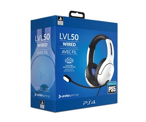 Spill - Tilbehør - PDP LVL50 Wired Stereo Headset - White - Headset - Sony PlayStation 4 - 708056065812