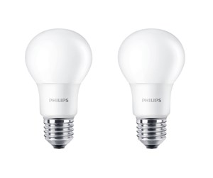 LED-lyspære - Philips LED-lyspære Standard 5.5W/827 (40W) Frosted 2-pack E27 - 929001234234