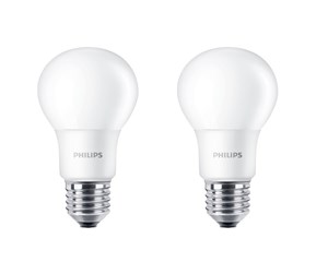 LED-lyspære - Philips LED-lyspære Standard 8W/827 (60W) Frosted 2-pack E27 - 929001234334