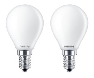 LED-lyspære - Philips LED-lyspære Classic Mini-ball 2.2W/827 (25W) Frosted 2-pack E14 - 929001345470