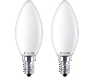 LED-lyspære - Philips LED-lyspære Classic Candle 4.3W/827 (40W) Frosted 2-pack E14 - 929001345367