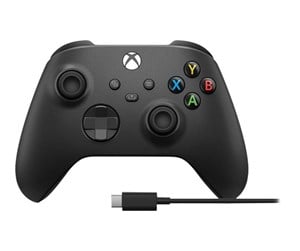 Spill - Tilbehør - Microsoft Xbox - Carbon Black + USB-C Cable - Wireless Controller - Android - 1V8-00002