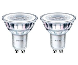 LED-lyspære - Philips LED-lyspære Classic Spot 3,1W/827 (25W) 36° 2-pack GU10 - 929001217518