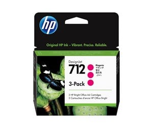 Printertilbehør blekk/toner - HP 712 / 3ED78A 3-Pack Magenta Ink - Blekkpatron Rød - 3ED78A