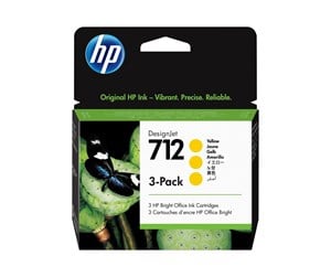 Printertilbehør blekk/toner - HP 712 / 3ED79A 3-Pack Yellow Ink - Blekkpatron Yellow - 3ED79A