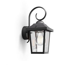 Lamper - Philips Buzzard wall lantern black 1x60W 230V - 915005309001