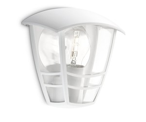 Lamper - Philips Creek wall lantern white 1x60W 230V - 915002790402