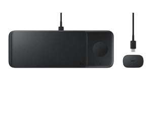 Mobil - Adaptere og ladere - Samsung Wireless Charger Trio (Incl. Power Adapter) - Black - EP-P6300TBEGEU