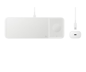 Mobil - Adaptere og ladere - Samsung Wireless Charger Trio (Incl. Power Adapter) - White - EP-P6300TWEGEU