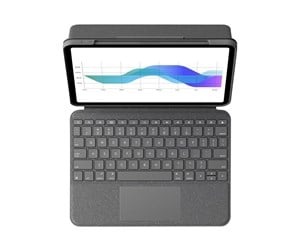 Tastatur - Logitech Folio Touch for iPad Pro 11" (1/2nd gen.) - Tastatur & Foliosett - Nordisk - Grå - 920-009750