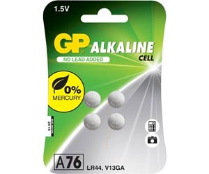 Batteri - GP Batteries Alkaline Cell A76/LR44 1.5V 4-pack - 103183