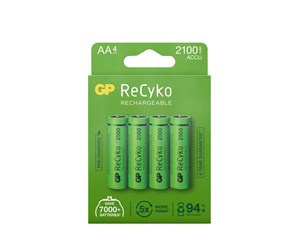 Batteri - GP ReCyko AA-batteri 2100 mAh 4-pack - 201212