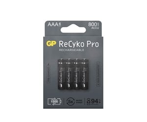 Batteri - GP ReCyko Pro AAA-batteri 800mAh 4-pack - 201221