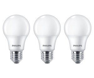 LED-lyspære - Philips LED-lyspære Standard 8W/827 (60W) Frosted 3-pack E27 - 929002306203