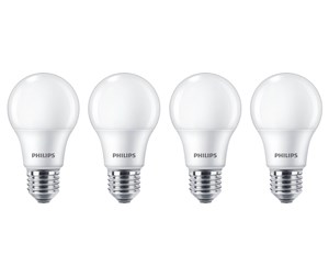 LED-lyspære - Philips LED-lyspære Standard 8W/827 (60W) Frosted 4-pack E27 - 929002306204