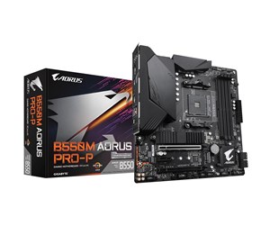 Hovedkort - GIGABYTE B550M AORUS PRO-P Hovedkort - AMD B550 - AMD AM4 socket - DDR4 RAM - Micro-ATX - B550M AORUS PRO-P