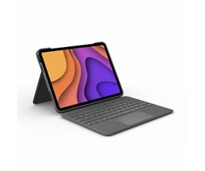 Tastatur - Logitech Folio Touch for iPad Air (4th generation) - Grey - iPad tablet - Tastatur & Foliosett - Nordisk - Grå - 920-009966