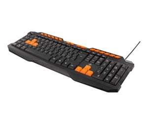 Tastatur - Deltaco GAMING - Gamingtastatur - Nordisk - Oransje - GAM-024