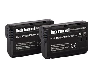 Kamerabatteri & Batterigrep - Hähnel HL-EL15/15A/15B Twin Pack - 1000 160.2