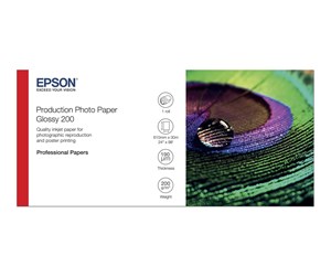 Papir, Fotopapir & Etiketter - Epson Production - photo paper - 1 roll(s) - Roll (60.96 cm x 30 m) - 200 g/m² - C13S450371