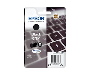 Printertilbehør blekk/toner - Epson 407 - L size - black - original - ink cartridge - Blekkpatron Svart - C13T07U140