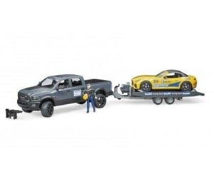 Leketøysbil - Bruder RAM 2500 Power Wagon + Roadster Racing Team - 02504