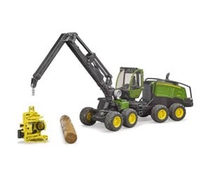 Leketøysbil - Bruder John Deere Harvester 1270 G with trunk - 02135