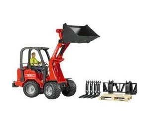 Leketøysbil - Bruder Schäffer Compact loader 2630 with figure and accessories - 02191