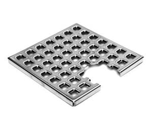 Dreneringsprodukter - SSI-METALINDUSTI ApS Hf grating 136 x 136 mm with cut-out - 1118