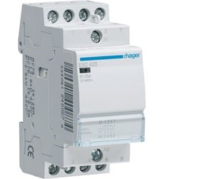 Komponenter for switchboxes og skap - Hager Contactor 25a 4no 230v 2m - ESC425