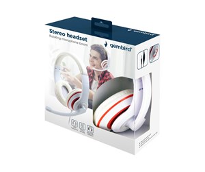 Hodetelefoner - Gembird MHS-03-WTRD - headset - MHS-03-WTRD